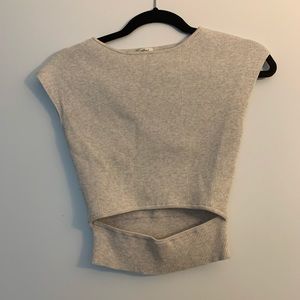 Aritzia Wilfred Cut Out Crop Top